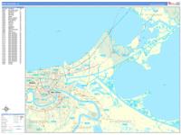 New Orleans Wall Map Zip Code